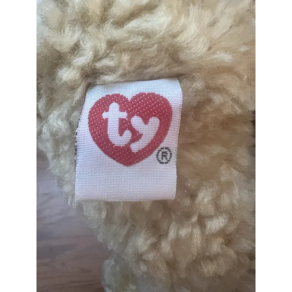 Vintage 1992 TY ‎ Baby Curly Plush Bear USA Olympic Sweater Incl. Ear Tag VGC